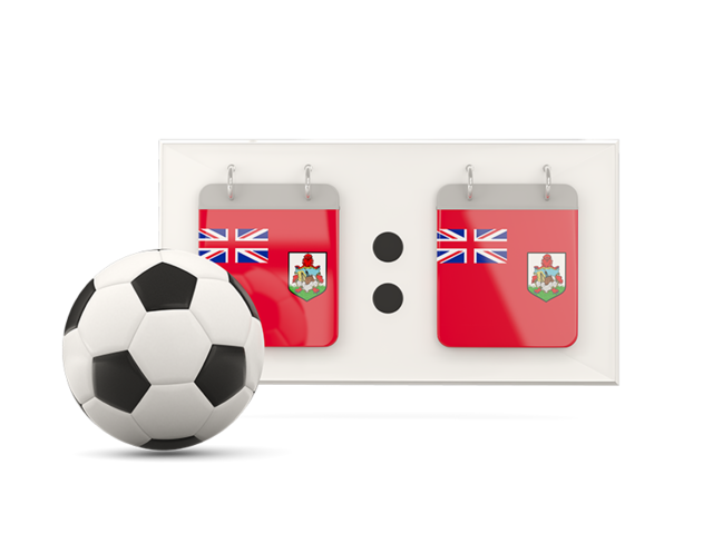 Football with scoreboard. Download flag icon of Bermuda at PNG format