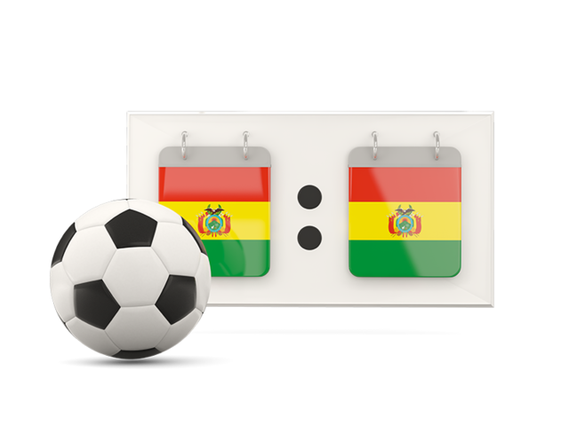 Football with scoreboard. Download flag icon of Bolivia at PNG format