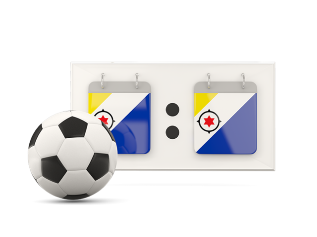 Football with scoreboard. Download flag icon of Bonaire at PNG format