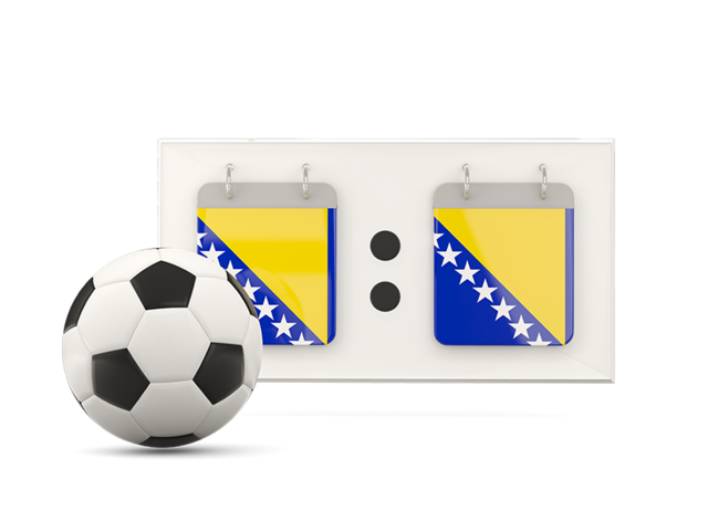 Football with scoreboard. Download flag icon of Bosnia and Herzegovina at PNG format