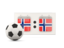 Bouvet Island. Football with scoreboard. Download icon.