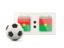 Burkina Faso. Football with scoreboard. Download icon.