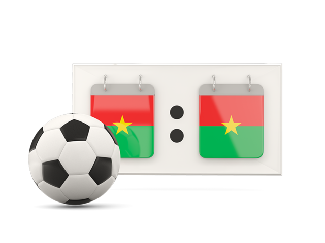 Football with scoreboard. Download flag icon of Burkina Faso at PNG format