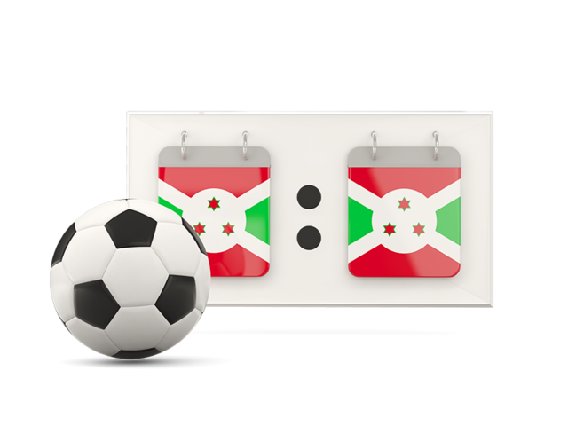 Football with scoreboard. Download flag icon of Burundi at PNG format