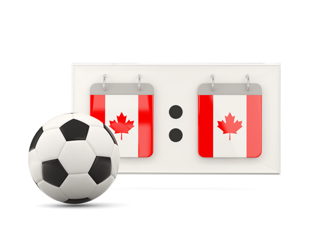Football with scoreboard. Download flag icon of Canada at PNG format