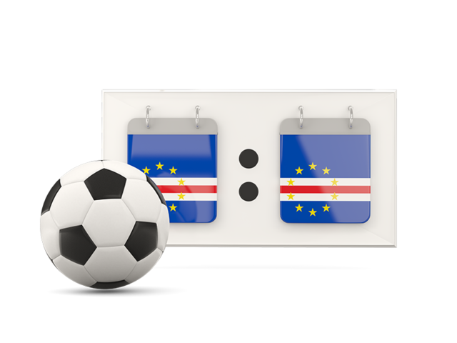Football with scoreboard. Download flag icon of Cape Verde at PNG format