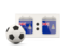 Cayman Islands. Football with scoreboard. Download icon.