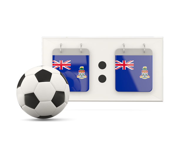 Football with scoreboard. Download flag icon of Cayman Islands at PNG format
