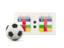 Central African Republic. Football with scoreboard. Download icon.