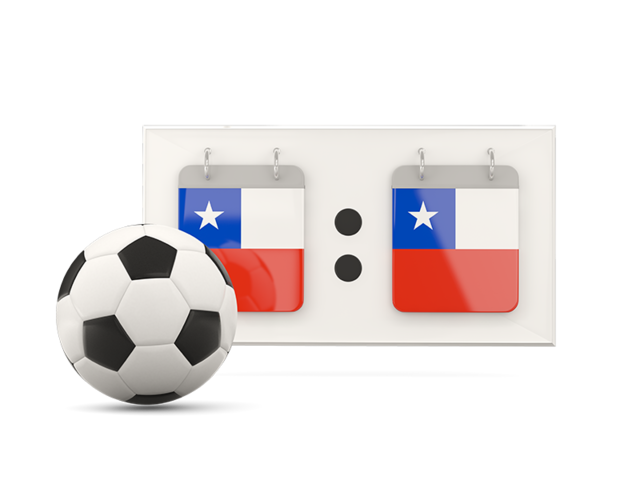 Football with scoreboard. Download flag icon of Chile at PNG format