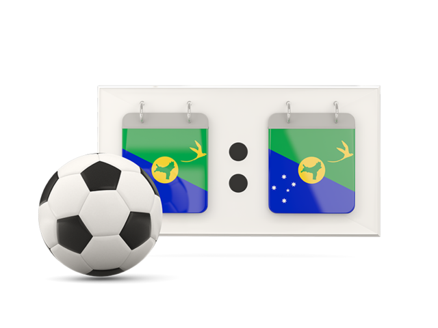 Football with scoreboard. Download flag icon of Christmas Island at PNG format