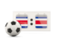 Costa Rica. Football with scoreboard. Download icon.