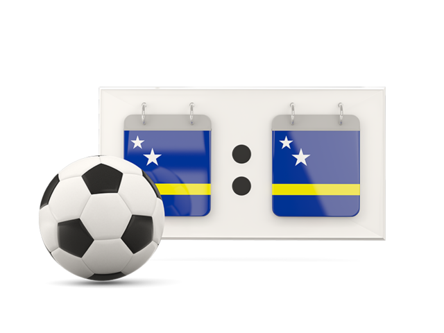 Football with scoreboard. Download flag icon of Curacao at PNG format