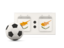 Cyprus. Football with scoreboard. Download icon.