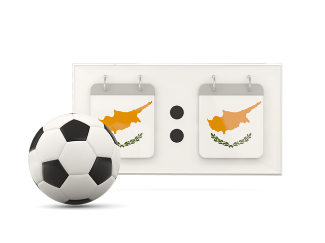 Football with scoreboard. Download flag icon of Cyprus at PNG format