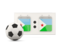 Djibouti. Football with scoreboard. Download icon.