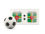 Dominica. Football with scoreboard. Download icon.