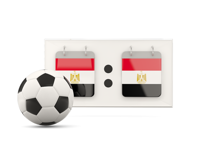 Football with scoreboard. Download flag icon of Egypt at PNG format