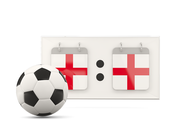 Football with scoreboard. Download flag icon of England at PNG format