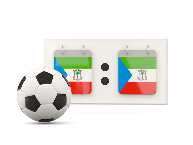 Football with scoreboard. Download flag icon of Equatorial Guinea at PNG format