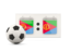 Eritrea. Football with scoreboard. Download icon.