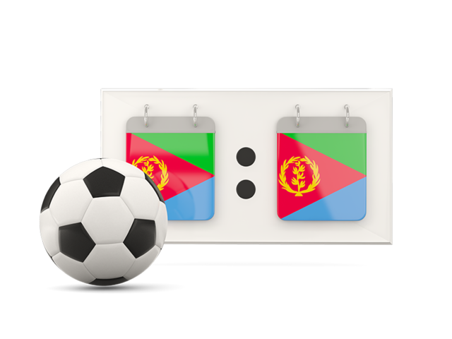 Football with scoreboard. Download flag icon of Eritrea at PNG format