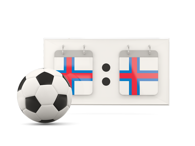Football with scoreboard. Download flag icon of Faroe Islands at PNG format