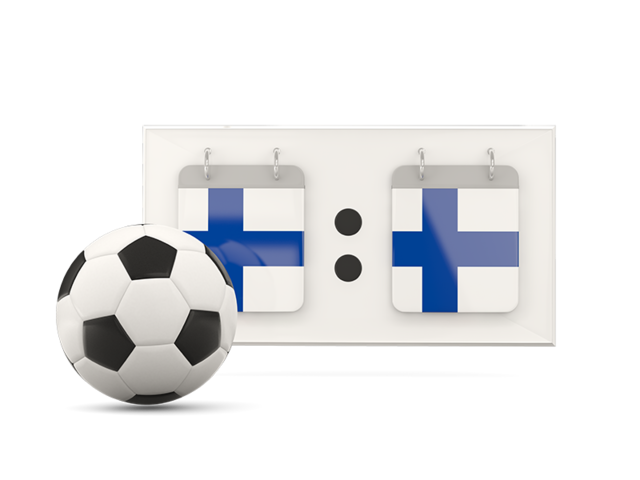 Футбольный мяч со счетом. Скачать флаг. Финляндия