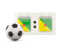 French Guiana. Football with scoreboard. Download icon.