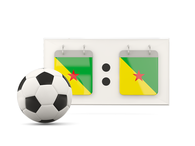 Football with scoreboard. Download flag icon of French Guiana at PNG format