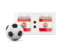 French Polynesia. Football with scoreboard. Download icon.