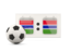 Gambia. Football with scoreboard. Download icon.