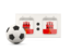 Gibraltar. Football with scoreboard. Download icon.