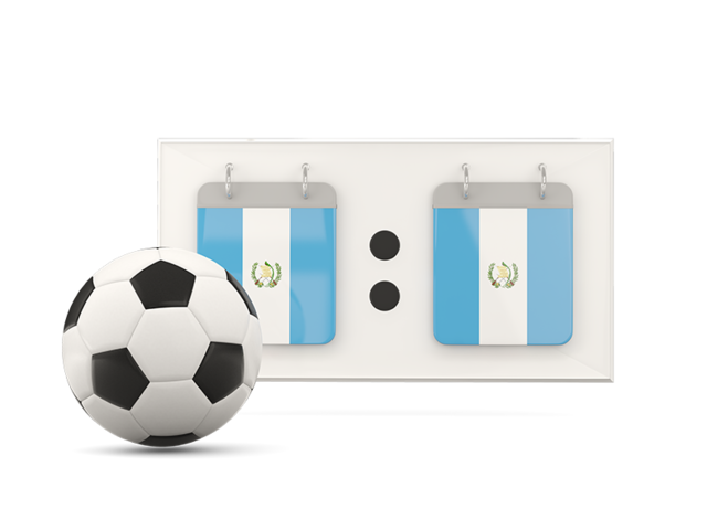 Football with scoreboard. Download flag icon of Guatemala at PNG format