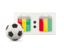 Guinea. Football with scoreboard. Download icon.