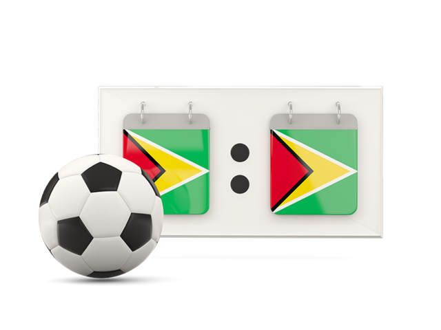 Football with scoreboard. Download flag icon of Guyana at PNG format