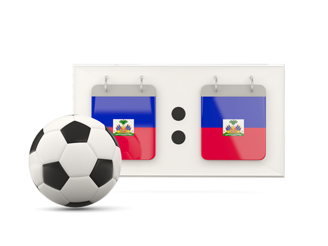 Football with scoreboard. Download flag icon of Haiti at PNG format