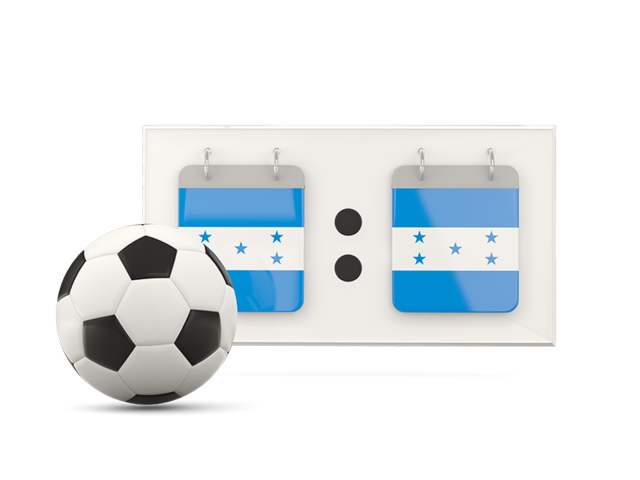 Football with scoreboard. Download flag icon of Honduras at PNG format