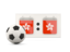 Hong Kong. Football with scoreboard. Download icon.