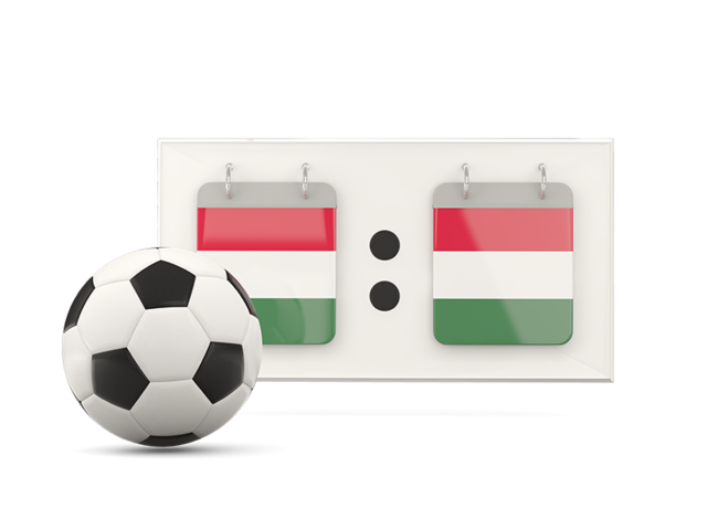 Футбольный мяч со счетом. Скачать флаг. Венгрия