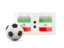 Iran. Football with scoreboard. Download icon.