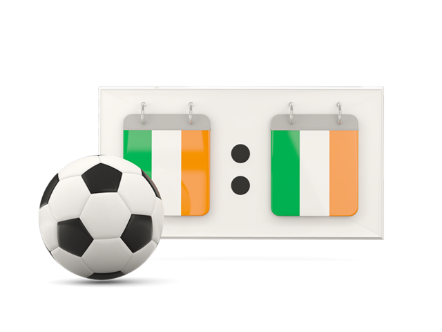 Football with scoreboard. Download flag icon of Ireland at PNG format