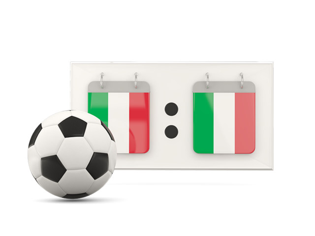 Football with scoreboard. Download flag icon of Italy at PNG format
