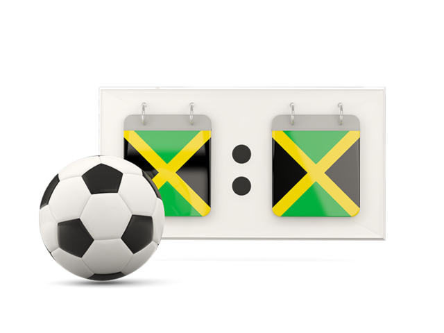 Football with scoreboard. Download flag icon of Jamaica at PNG format