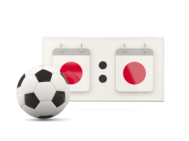 Football with scoreboard. Download flag icon of Japan at PNG format