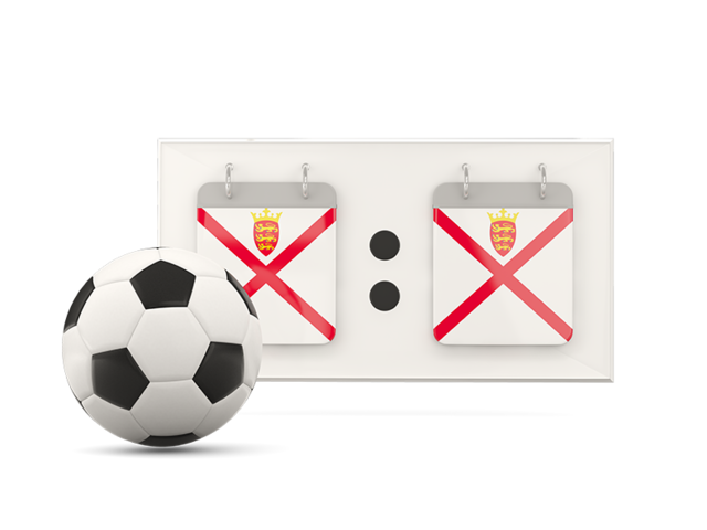 Football with scoreboard. Download flag icon of Jersey at PNG format