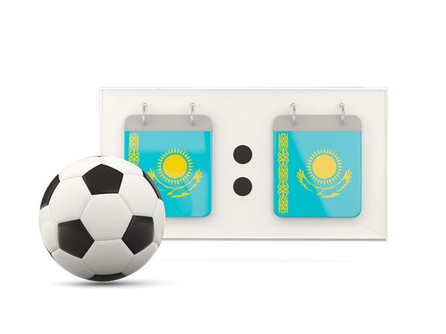 Football with scoreboard. Download flag icon of Kazakhstan at PNG format