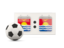 Kiribati. Football with scoreboard. Download icon.