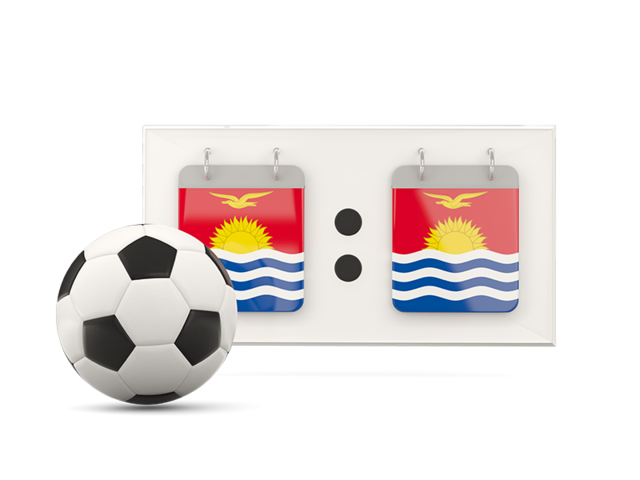 Football with scoreboard. Download flag icon of Kiribati at PNG format