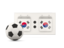 South Korea. Football with scoreboard. Download icon.